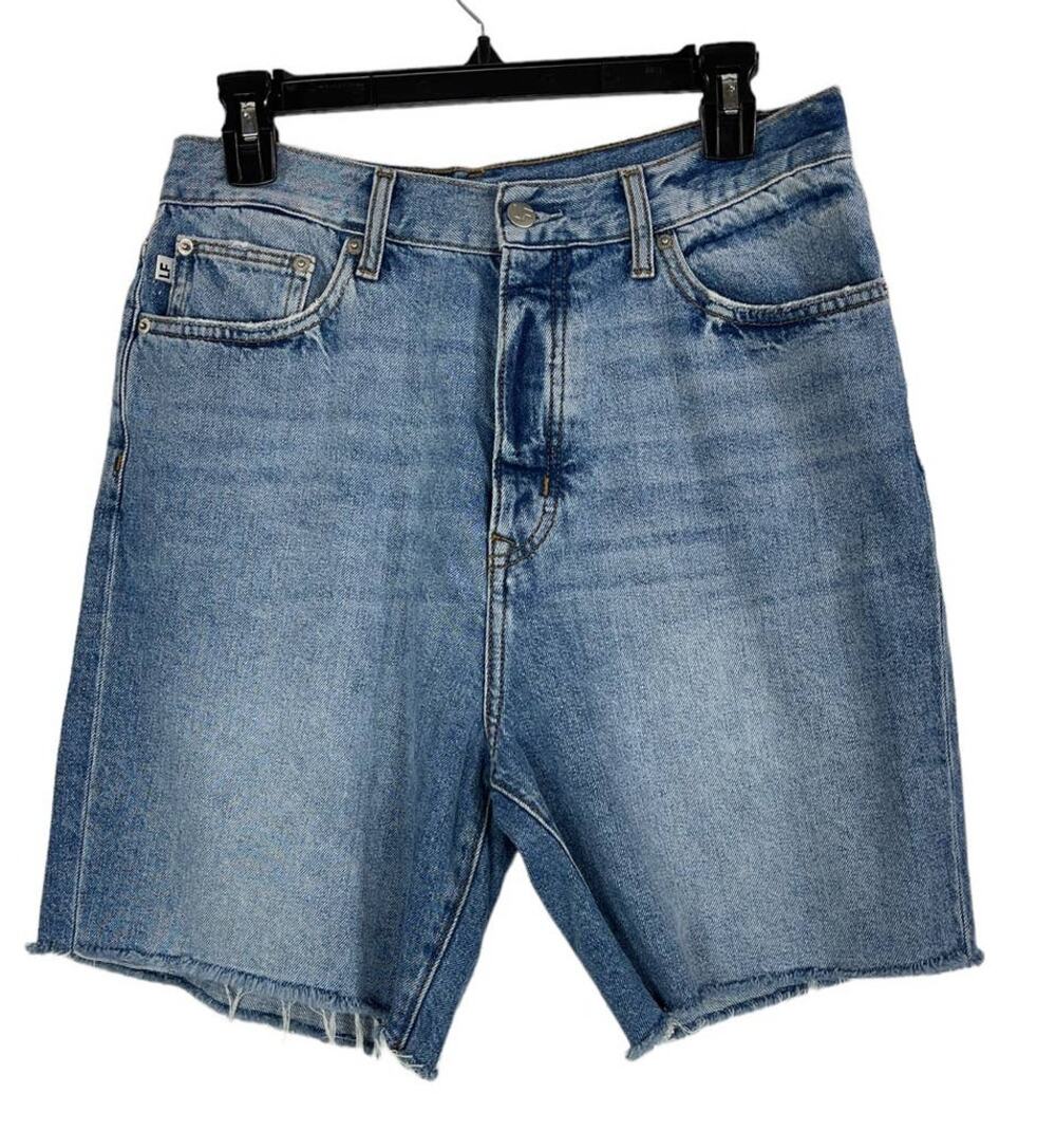 Lovers + Friends shorts blue Devon high rise 90's cut off